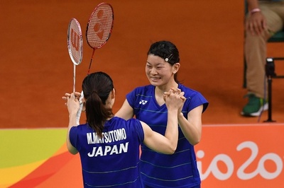 高橋/松友組が決勝進出 バド女子複、韓国ペアに勝利