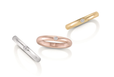 「ハリー・ウィンストン」ラウンド・マリッジリングにカラーゴールドタイプが誕生