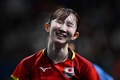パリ五輪、卓球女子シングルス3位決定戦。勝利を喜ぶ早田ひな（2024年8月3日撮影）。(c)WANG Zhao / AFP