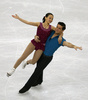 フィギュアスケート全米選手権（2013 Prudential U.S. Figure Skating Championships）は26日、米ネブラスカ（Nebraska）州オマハ（Omaha）にあるセンチュリーリンク・センター（CenturyLink Center）で行われ、ペア・フリースケート（FS）ではマリッサ・キャステリ（Marissa Castelli）/サイモン・シュナピア（Simon Shnapir）組が118.34点を獲得し、合計180.61点で優勝を決めた。

合計172.02点で3位に入ったフェリシア・ザン（Felicia Zhang）/ネイサン・バーソロメイ（Nathan Bartholomay）組（2013年1月26日撮影）。(c)AFP/Getty Images/Jonathan Daniel