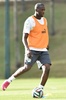 ブラジルのアグアス・デ・リンドイア（Aguas de Lindoia）で、練習に臨むコートジボワールのヤヤ・トゥーレ（Yaya Toure、2014年6月10日撮影）。(c)AFP/ISSOUF SANOGO
