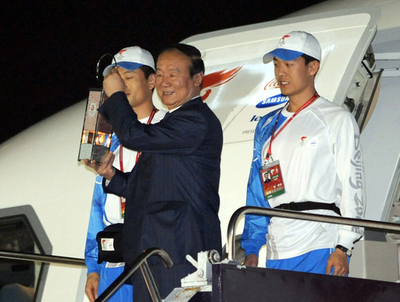 北京五輪の聖火、タイに到着