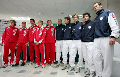 ＜男子テニス 07デビスカップ＞フランスとロシア 翌日の準々決勝に向けて会見を行う - ロシア