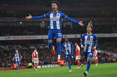 三笘がアーセナルから決勝弾 ブライトンがリーグ杯16強入り