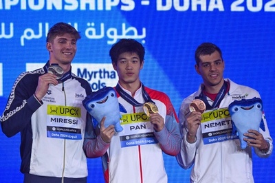 中国の新星・藩が男子100自由形V 世界水泳