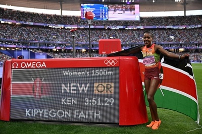 キピエゴン、女子1500mで史上初の3連覇 パリ五輪陸上