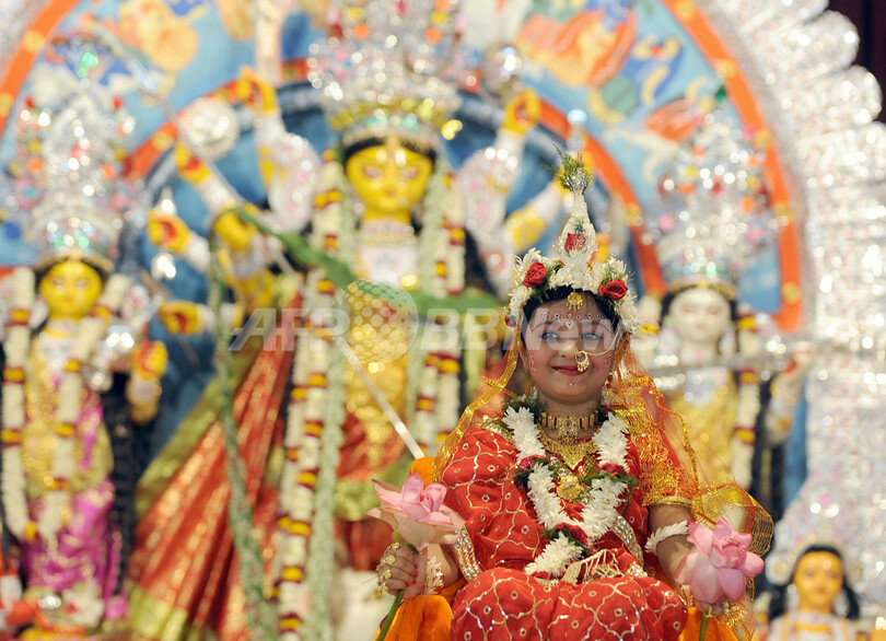 ヒンズー教の女神ドゥルガの祭り インド 写真6枚 国際ニュース Afpbb News
