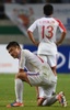 第17回アジア競技大会（17th Asian Games、Asiad）サッカー男子決勝、韓国対北朝鮮。敗戦に落胆する北朝鮮の選手（2014年10月2日撮影）。(c)AFP/PRAKASH SINGH