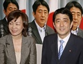 安倍晋三内閣官房長官（当時）と昭恵夫人（2006年8月12日撮影）。(c)STR / AFP