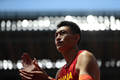 試合に臨む朱亜明（2021年8月5日撮影）。(c)Xinhua News