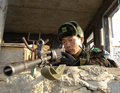 2006年12月21日、華川（Hwacheon）の非武装地帯付近で警備に当たる韓国軍兵士。(c)AFP/KIM JAE-HWAN
