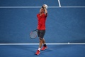 全豪オープンテニス、男子シングルス4回戦。試合に臨む錦織圭（2017年1月22日撮影）。(c)AFP/WILLIAM WEST
