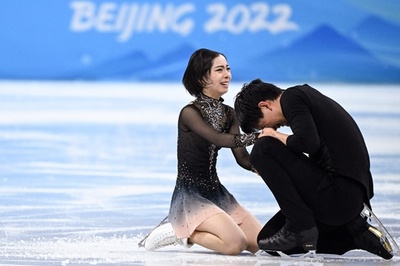 三浦璃来/木原龍一組、ペアFSの演技 北京冬季五輪