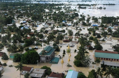 豪雨による洪水などで27人死亡、救援活動は難航 ミャンマー