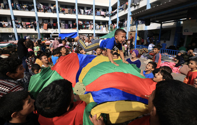 【今日の1枚】ほんのひとときでも子どもに笑顔を パレスチナ