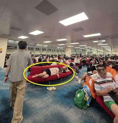 韓国人親子、ベンチ5席占拠して就寝…シンガポールの空港で「国の恥」、批判殺到