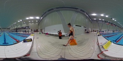 【360°パノラマ】武蔵野の森総合スポーツプラザ、近代五種のプール会場②