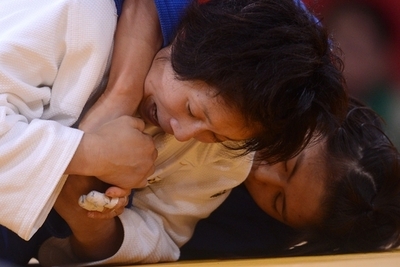 上野が準々決勝で敗退、柔道女子63キロ級