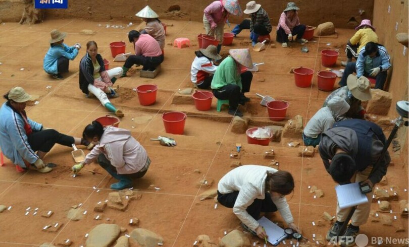 中国最南端で約1万年前の旧石器時代の遺跡発見