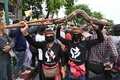 タイ・バンコクでの反政府デモに参加した人々（2020年8月16日撮影）。(c)Lillian SUWANRUMPHA / AFP