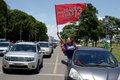 ブラジルの首都ブラジリアで行われたジャイル・ボルソナロ大統領の退陣を求めるデモ（2021年1月23日撮影）。(c)Sergio Lima / AFP