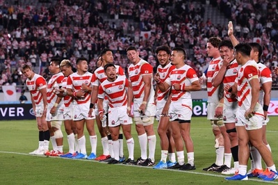 松島が3トライの活躍、日本がラグビーW杯白星発進