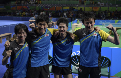 卓球男子団体で日本が決勝進出、銀メダル以上が確定