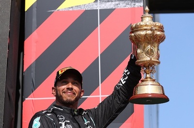 ハミルトンが英国GP優勝 接触リタイアのフェルスタッペンは非難