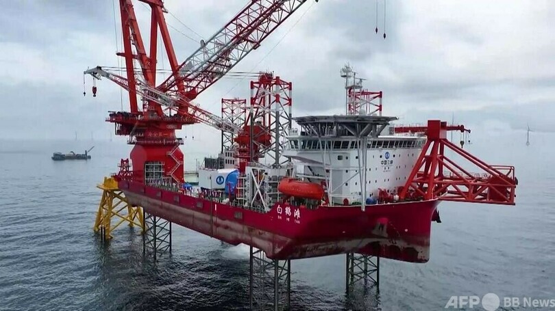 世界初の超大容量16メガワット風力発電ユニット 中国福建省近海でファンブレード取り付け開始