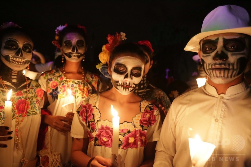 死者の日 がい骨姿でパレード メキシコや米ラテン系住民 写真24枚 国際ニュース Afpbb News