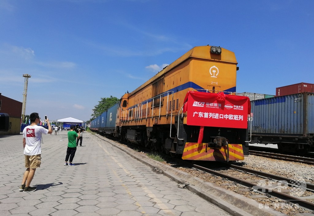 中国 欧州間の貨物列車 広東に初めて到着 写真2枚 国際ニュース Afpbb News