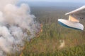 ロシア・クラスノヤルスク地方の森林当局が公開した、ボグチャンスキー地区で延焼を続ける森林火災を捉えた航空写真（2019年7月30日撮影）。(c)AFP PHOTO / press-service of Russia&apos;s Krasnoyarsk Krai&apos;s forestry ministry / HO