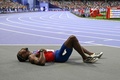 パリ五輪、陸上男子200メートル決勝。レースを終えた米国のノア・ライルズ（2024年8月8日撮影）。(c)Jewel SAMAD / AFP