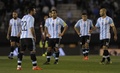 2018年サッカーW杯ロシア大会南米予選、アルゼンチン対エクアドル。落胆した様子をみせるアルゼンチンの選手（2015年10月8日撮影）。(c)AFP/JUAN MABROMATA