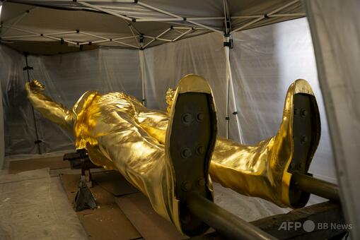 金のトランプ像は「金の子牛」ではない 米牧師、偶像崇拝を否定 写真5