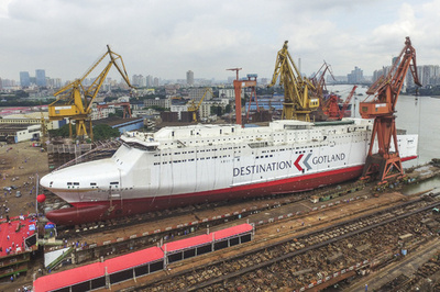 世界最速の豪華客船が進水　広州