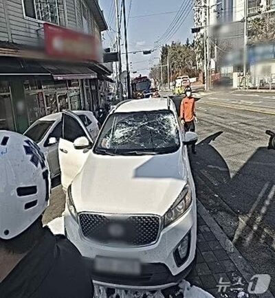 韓国・走行中の車に“飛来物”直撃、フロントガラス破砕、助手席の50代女性が死亡