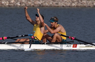 ブレナン／クローシェイ組 ボート・男子ダブルスカルで優勝