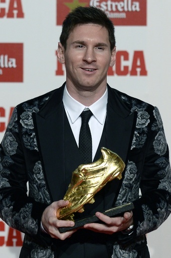 メッシが史上最多3度目の欧州ゴールデン・シュー受賞