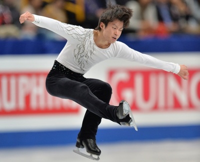 男子SPで首位に立った町田、世界フィギュア 