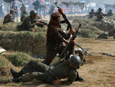 朝鮮戦争の激戦を再現、韓国