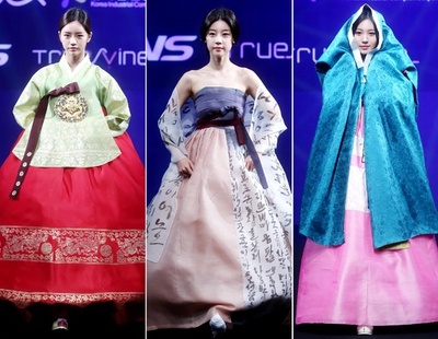 ３Dプリンターで制作の「韓服」ファッションショー、ソウル