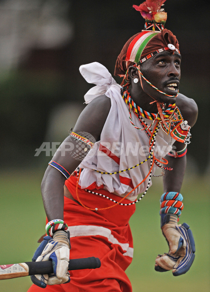 マサイ人戦士のクリケット・チーム、ケニア