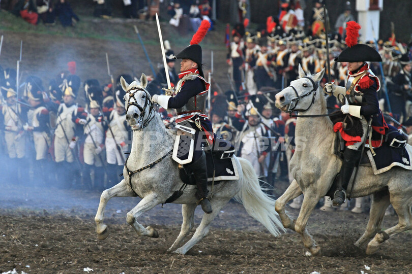 歴史好きによる「アウステルリッツの戦い」の再現、チェコ