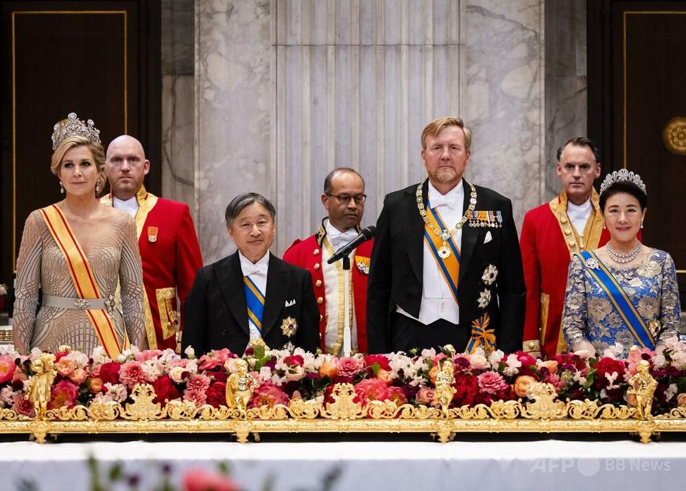 天皇皇后両陛下、オランダ王宮晩さん会でお言葉を述べられる