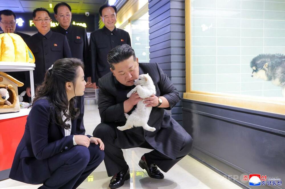 金正恩氏と娘、子犬や子猫をなでる 北朝鮮