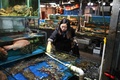 中国・北京の水産物卸売市場（2023年8月24日撮影）。(c)GREG BAKER / AFP
