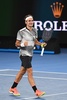 全豪オープンテニス、男子シングルス決勝。勝利を喜ぶロジャー・フェデラー（2017年1月29日撮影）。(c)AFP/WILLIAM WEST