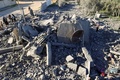 パレスチナ自治区ガザ地区南部ラファの破壊された建物（2024年1月13日撮影）。(c)AFP
