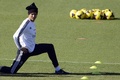 バルデベバス（Valdebebas）のトレーニング施設で練習に臨むレアル・マドリード（Real Madrid）のクリスティアーノ・ロナウド（Cristiano Ronaldo、2013年11月22日撮影）。(c)AFP/GERARD JULIEN